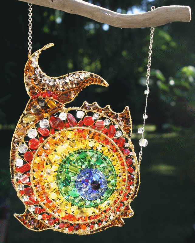 Rainbow Fish - sold  (14" including chain x 8")